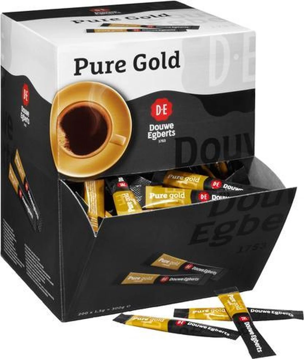 Douwe Egberts | Pure Gold Sticks | 200 Stuks - Image 2
