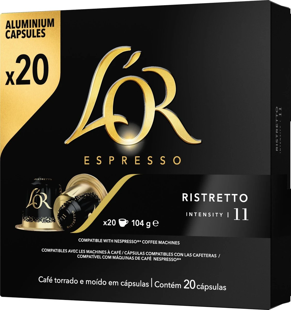 L'OR Espresso Ristretto Koffiecups - Intensiteit 11/12 - 10 X 20 Capsules - Image 12