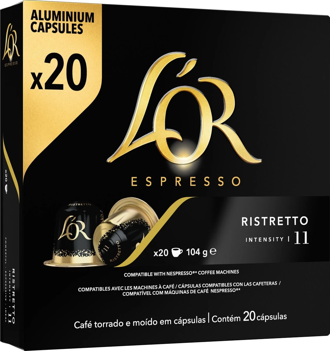 L'OR Espresso Ristretto Koffiecups - Intensiteit 11/12 - 10 X 20 Capsules - Image 9