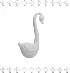 Merkloos EPIN | Thee Zwaan | Theefilter | Losse Theezeef | Kruidenbol | Thee Ei | Thee Mannetje | Voor Losse Thee | Zeef | WIT