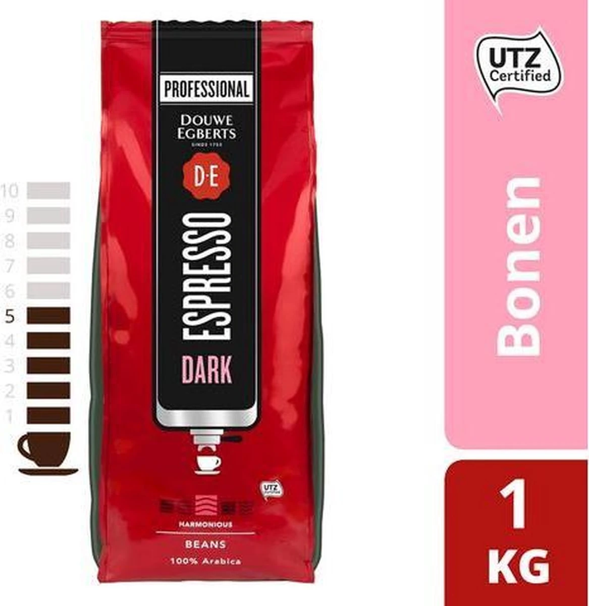 Koffie Douwe Egberts Espresso Bonen Dark Roast 1000gr - Image 3