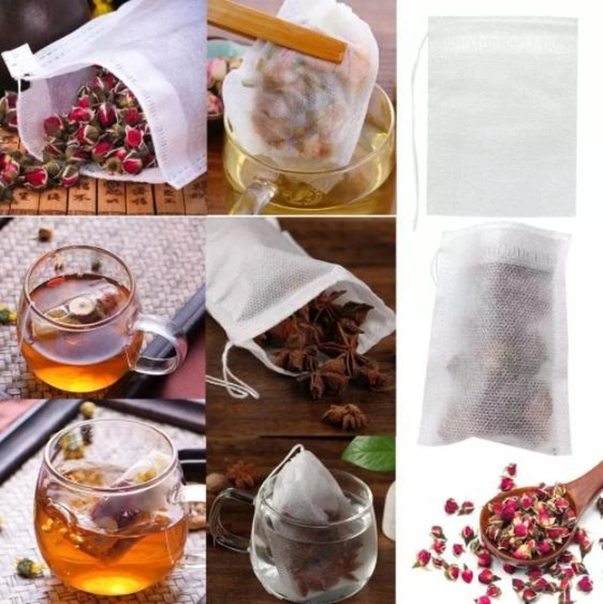 Lege Theezakjes Voor Losse Thee 200 Stuks 5 X 7 Cm - Biologisch Afbreekbaar En Recyclebaar - Afbeelding 5