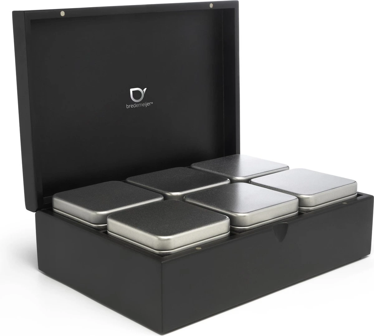 Bredemeijer - Theedoos 6 Blikjes Zwart