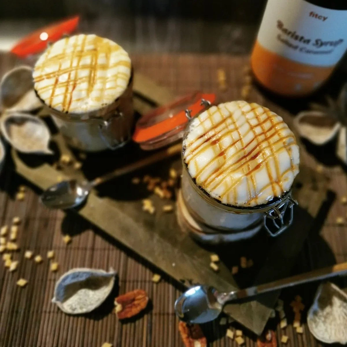 Fitcy | Koffiesiroop | Salted Caramel | Barista Syrup | Zero | Vegan | Vetvrij | Suikervrij | Keto-vriendelijk | Koffie | Siroop | MET DOSEERPOMP | 1L - Image 3