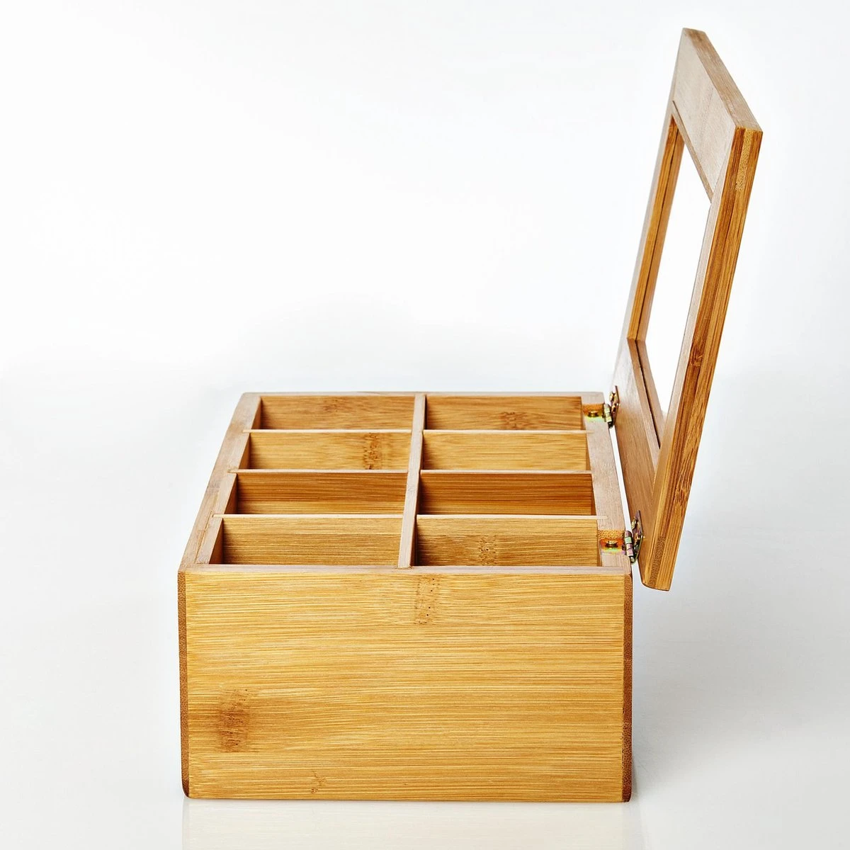 Lumaland Cuisine - Theedoos Van Bamboe - Theebox Met 8 Vakken - Duurzam Decoratief Materiaal - Ca. 28 X 16 X 9 Cm - Image 3
