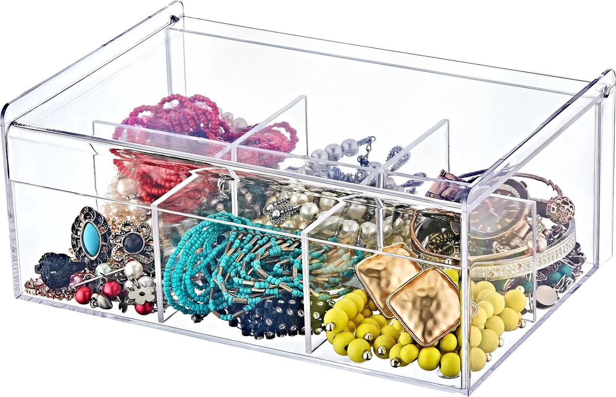 Box Up Theedoos - 6 Vakken - Ruimte Voor 60 Theezakjes - BPA Vrij - Transparant - Image 3