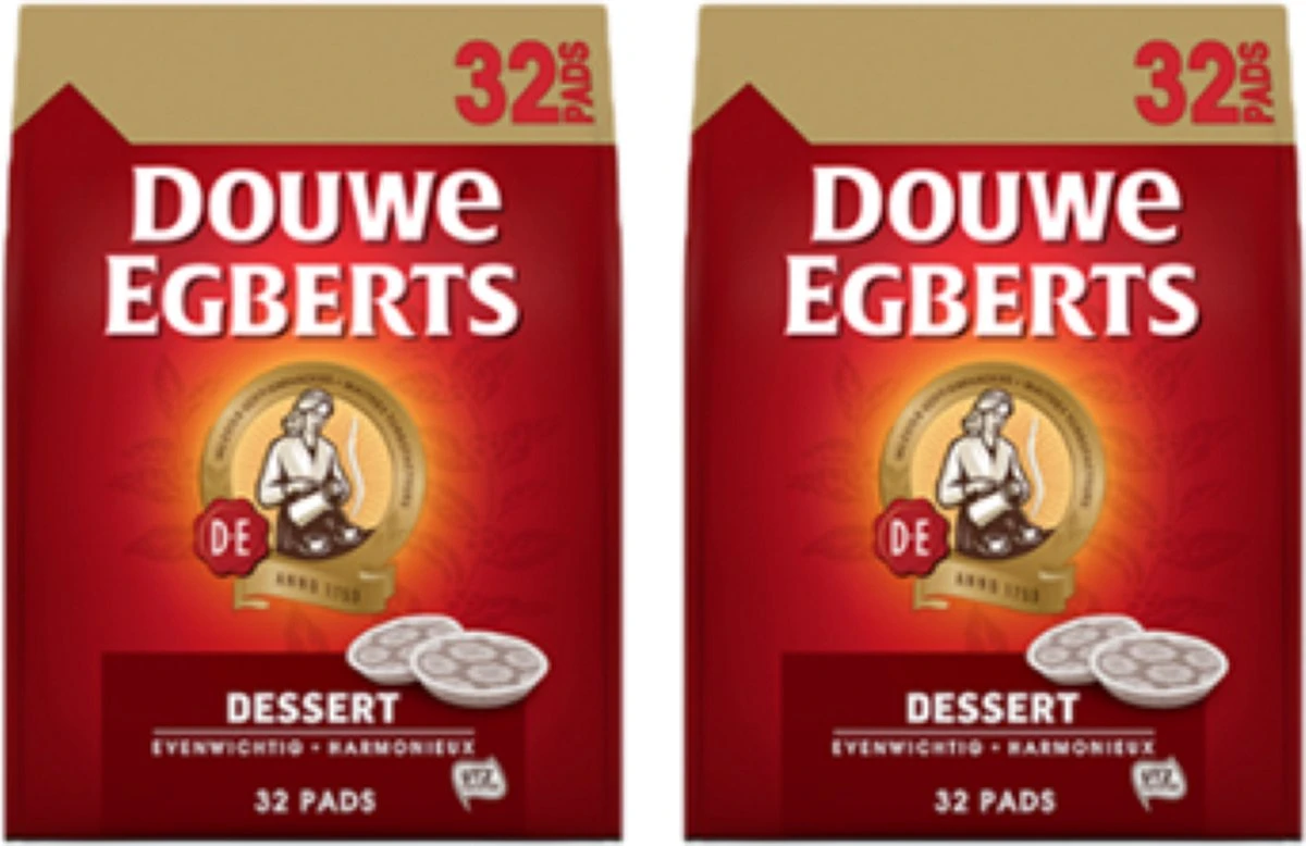 2x Douwe Egberts - Dessert Koffie Pads - 32 Stuks