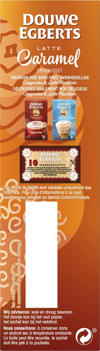 Douwe Egberts Verwenkoffie Latte Caramel Oploskoffie - 5 X 8 Zakjes - Image 9