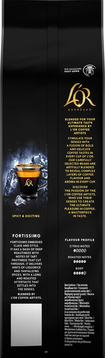 L'OR Espresso Fortissimo Koffiebonen (10) - 4 X 500 Gram - Image 2