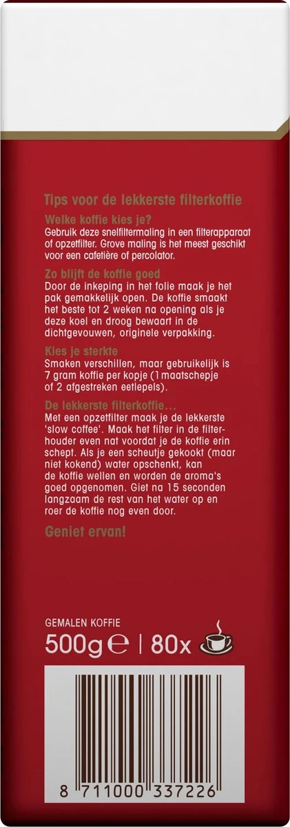 Douwe Egberts Aroma Rood Donker Filterkoffie - 6 X 500 Gram - Image 4