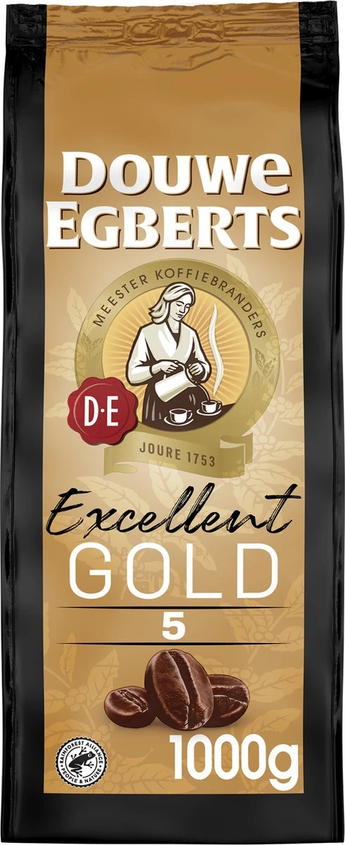 Douwe Egberts Excellent Gold Koffiebonen - 5/9 Intensiteit - 4 X 1kg - Image 2