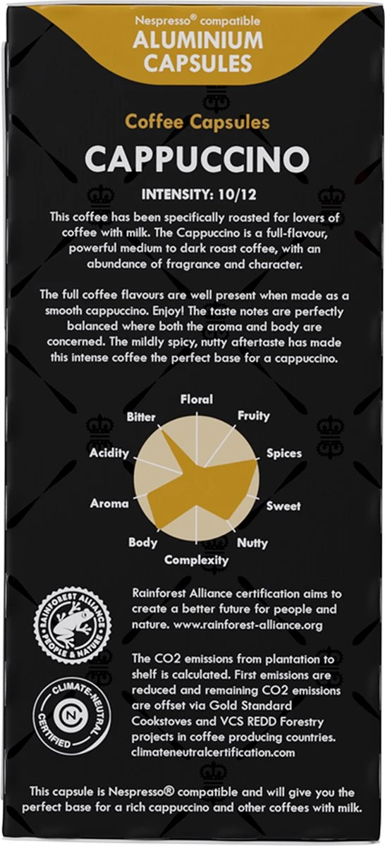 Gran Maestro Italiano - Cappuccino - Koffiecups - Nespresso Compatibel Capsules - Intense Smaak - 6 X 20 Cups - Image 3