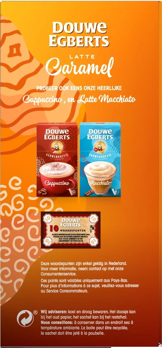 Douwe Egberts Verwenkoffie Latte Caramel Oploskoffie - 5 X 8 Zakjes - Image 6