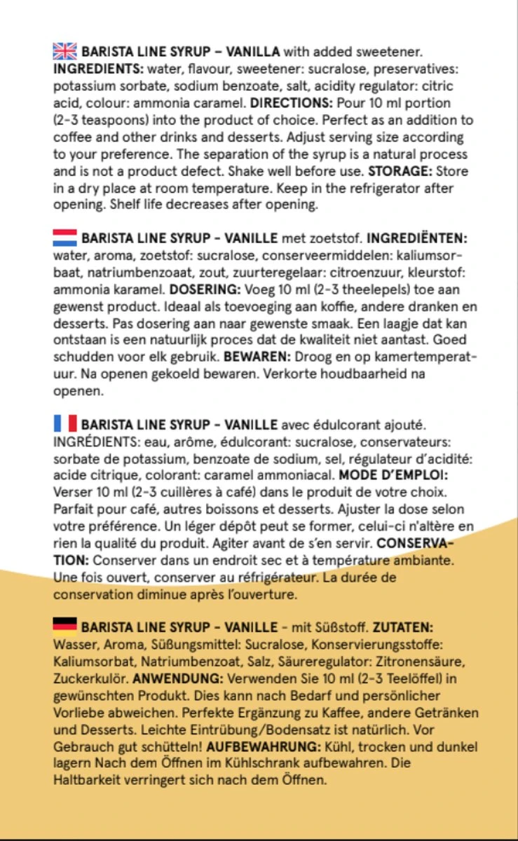 Fitcy | Koffiesiroop | Vanille | Barista Syrup | Zero | Vegan | Vetvrij | Suikervrij | Keto-vriendelijk | Koffie | Siroop | MET DOSEERPOMP | 1L - Image 4