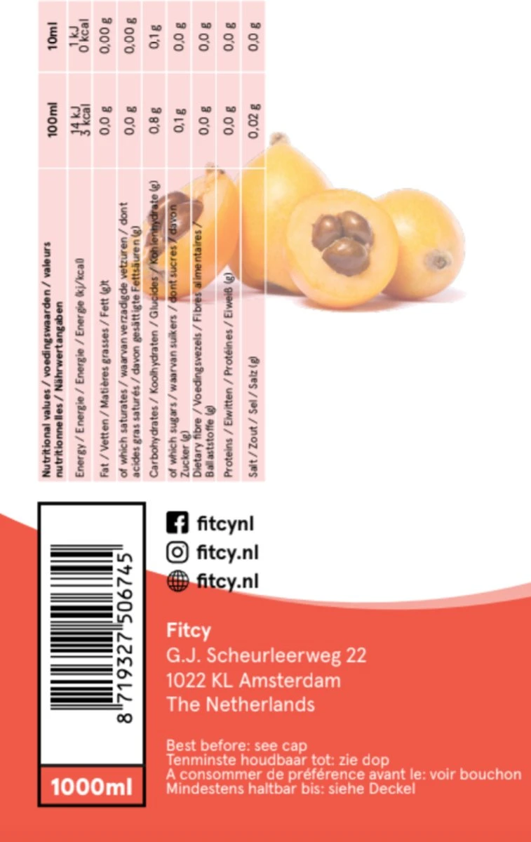 Fitcy | Koffiesiroop | Amaretto | Barista Syrup | Zero | Vegan | Vetvrij | Suikervrij | Keto-vriendelijk | Koffie | Siroop | MET DOSEERPOMP | 1L - Image 4