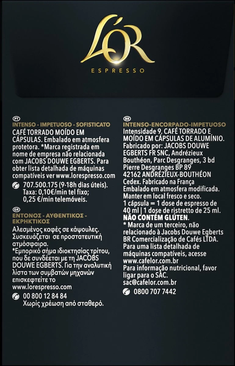 L'OR Espresso Forza Koffiecups - Intensiteit 9/12 - 4 X 40 Capsules - Image 6