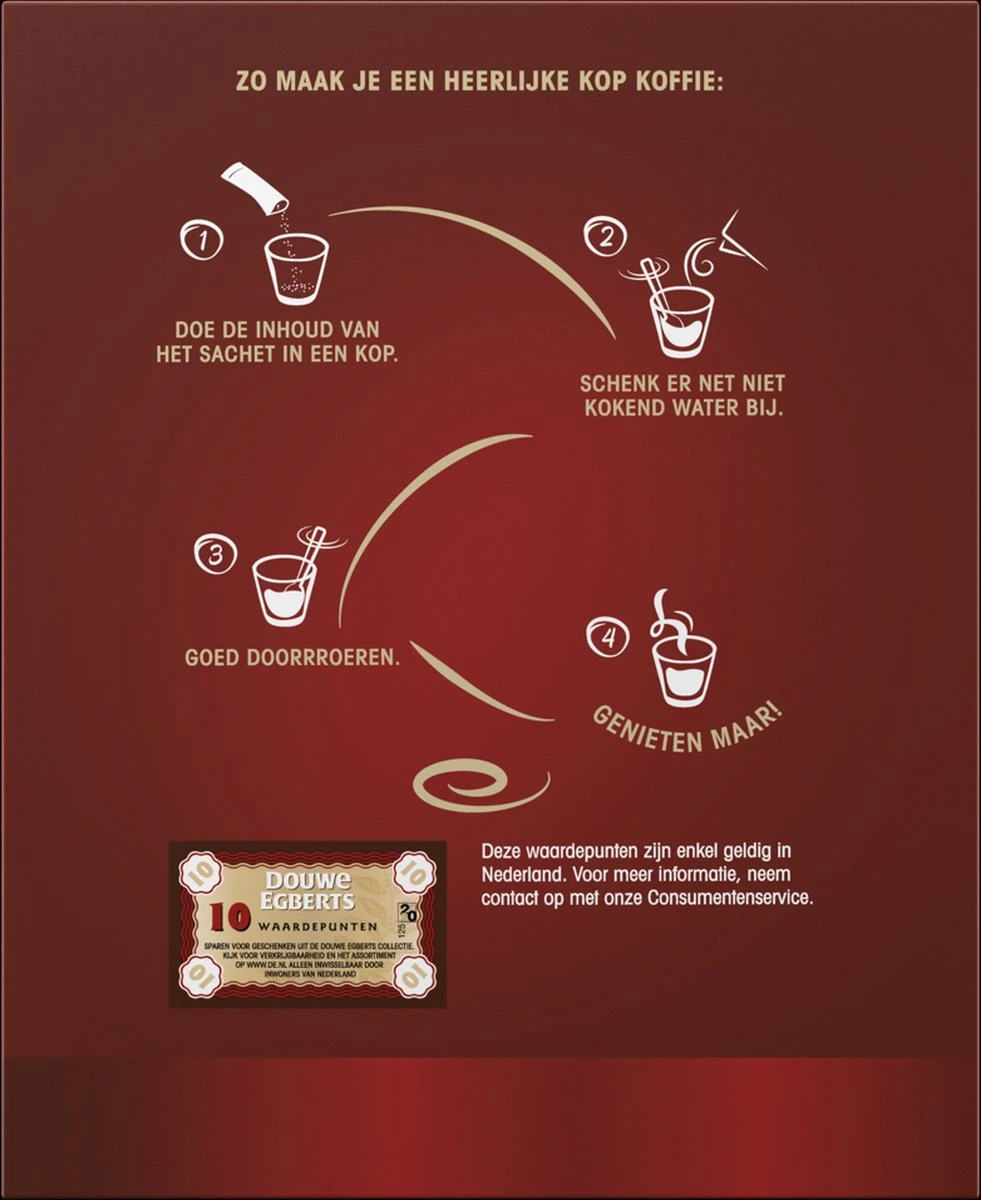 Douwe Egberts Aroma Rood Sticks Oploskoffie - 6 X 25 Zakjes - Image 3