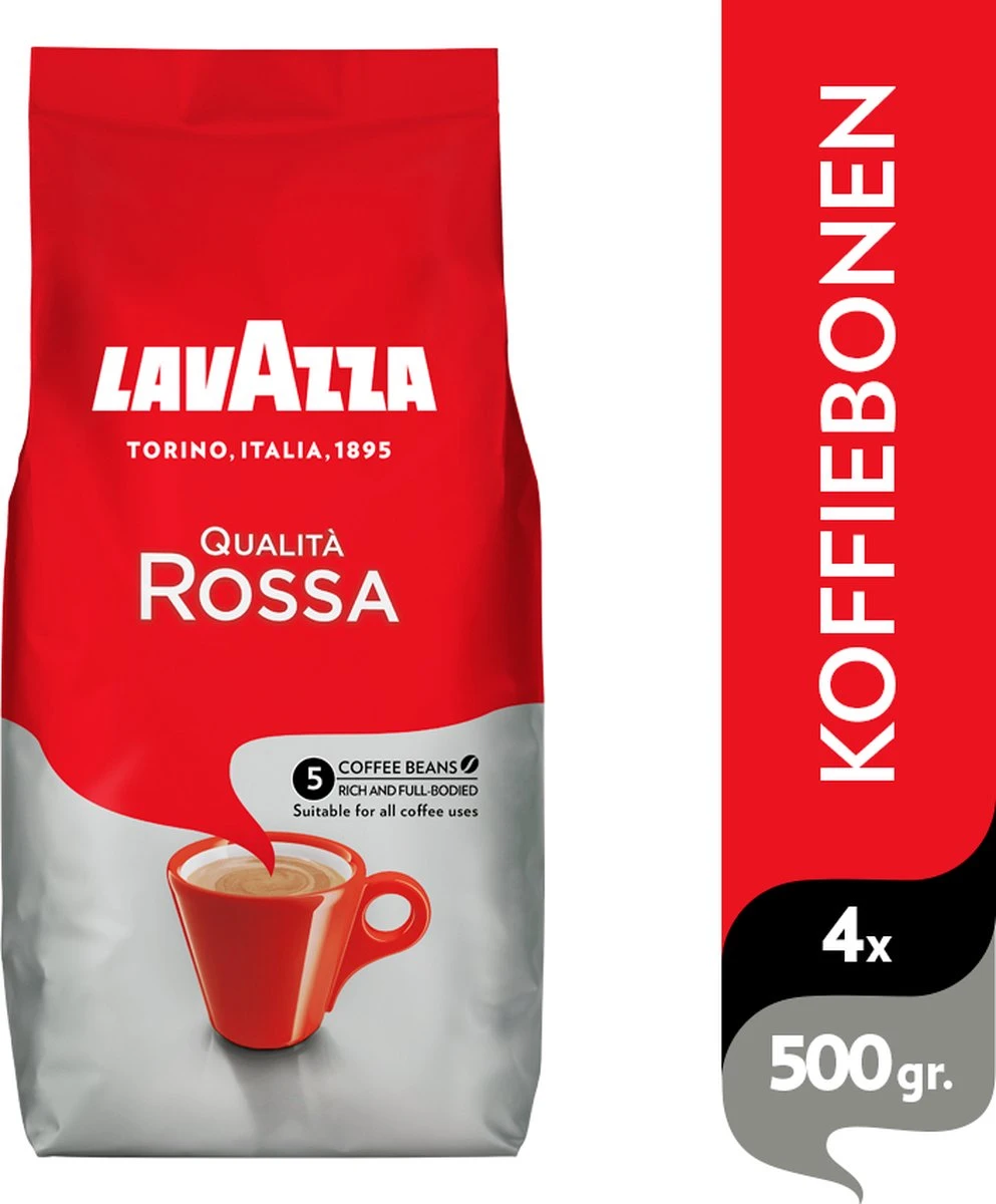 Lavazza Qualita Rossa Koffiebonen - 500 Gram X4 - Afbeelding 6