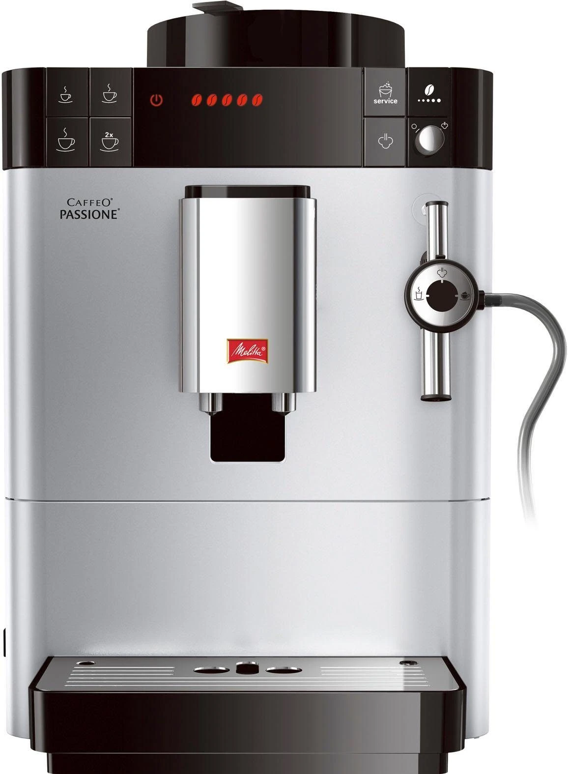 Melitta Volautomatisch Koffiezetapparaat Passione® One Touch F53/1-101, Zilver, Per Kopje Precies De Juiste Hoeveelheid Versgemalen Bonen, Service-toets Voor Ontkalking & Reiniging - Afbeelding 2